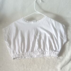 ZARA White Cropped Top